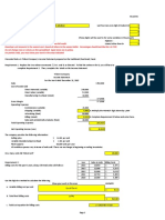 You Must Use Excel Formulas and Cell References To Receive Full Credit