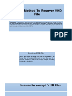 Simple Method To Recover VHD File