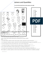 Containers and Quantities Worksheet Templates Layouts - 111665