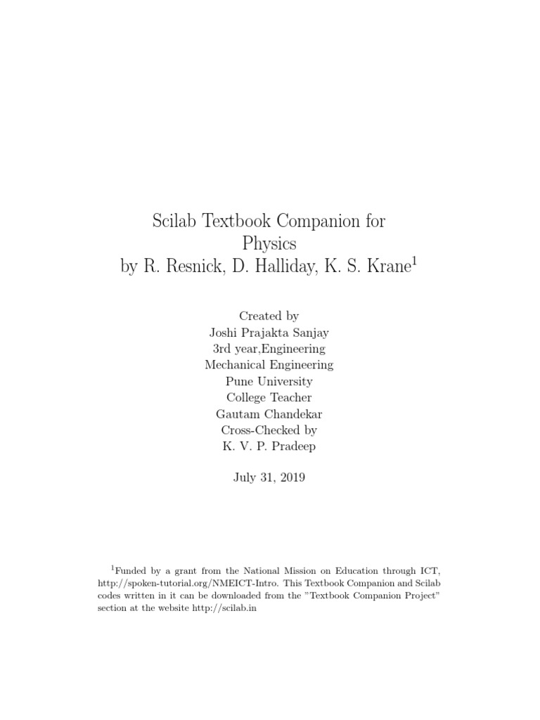 Physics R. Resnick, D. Halliday, K. S. Krane Download Free PDF