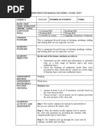 Structured Lesson Plan - Cloze Text (English Module)