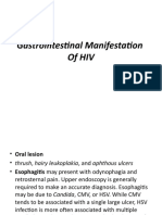 Gastrointestinal Manifestation of HIV