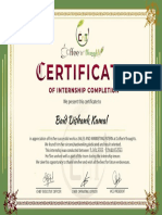Baid Dishank Kamal Internship Certificate