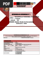 Experiencia de Aprendizaje 2 Ciclo Vii 5°-Dpcc
