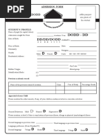 School Admission Form Template