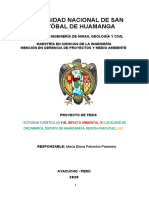 Actividad Turística (X) y El Impacto Ambiental (Y) Localidad de Circamarca, Distrito de Huaracaya, Región Ayacucho, 2020