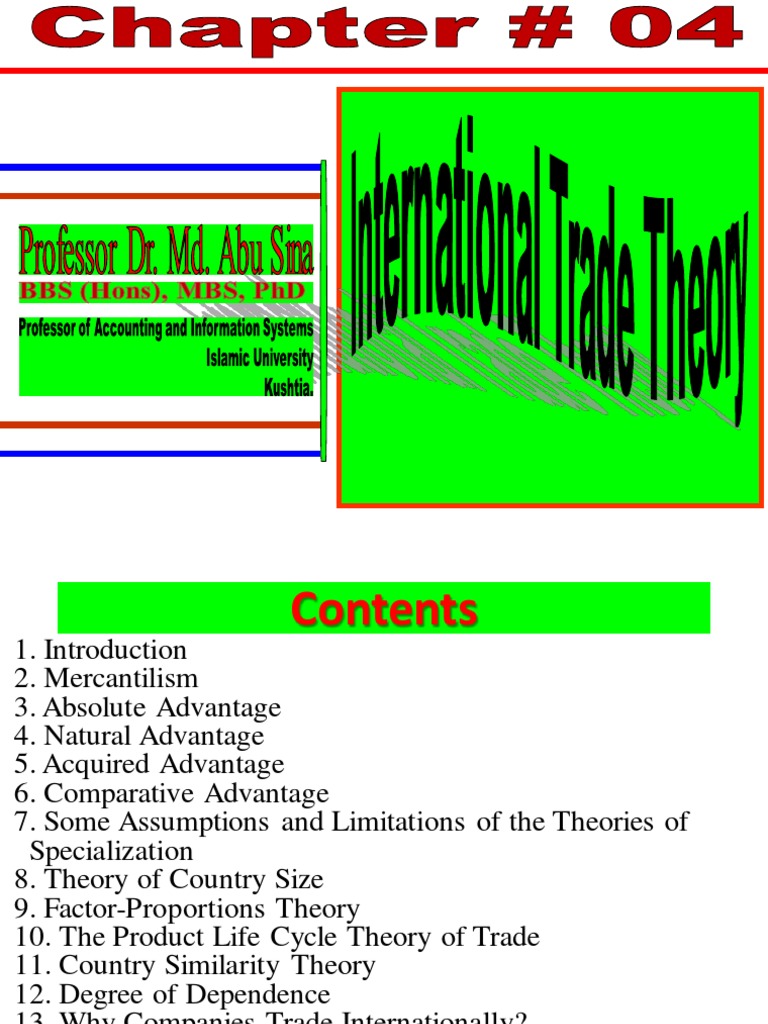 Overview of International Trade Theories | PDF | Comparative Advantage ...