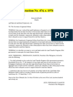 Letter of Instruction No in Pursuant To PD27