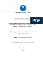 Análisis Comparativo Entre Factores de Exito Crowfunding