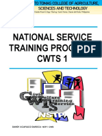 National Service Training Program-Cwts 1: Feeder Road 4, Brgy. Tibal-Og, Santo Tomas, Davao Del Norte, Philippines