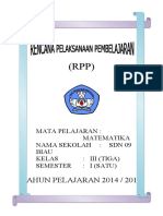 RPP Matematika SDN 09 Biau Kelas 3 Sem 1 2014-2015