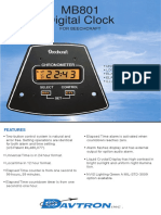 MB801 Digital Clock: For Beechcraft