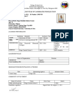 Curriculum Vitae of Candidates For Election