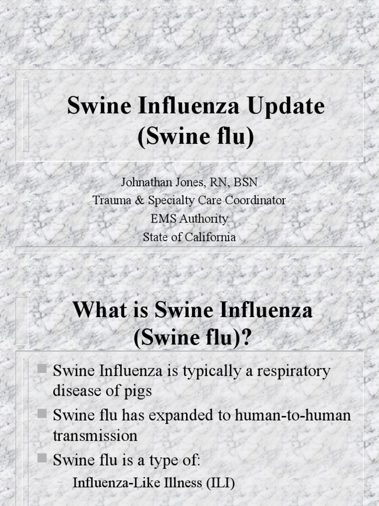 Swine Influenza Update (Swine Flu) PDF Swine Influenza Influenza