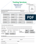 Virtual Testing Services: Application Form Requitement