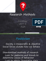 Research Methods: Sociology Unit 2 AQA