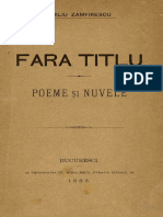 Duiliu Zamfirescu - Fără titlu - poeme și nuvele, Tip. St. Mihalescu, Bucuresti, 1883
