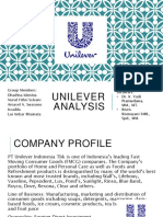 Unilever Analysis: Group Members: Dhaifina Idznitia Nurul Fithri Sylvani Amasel A. Swasono Isradila Lui Anbar Rhainata