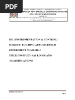 B.E. (Instrumentation & Control) Subject: Building Automation-Ii Experiment Number: 2 Title: To Study Fas Loops and Classifications