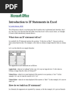 Introduction To IF Statements in Excel