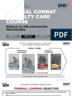 Module 19: Pre-Evacuation Procedures: TCCC Tier 4 TCCC Tier 1 TCCC Tier 3