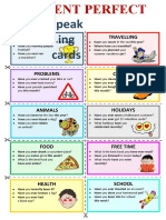 Present Perfect Speaking Cards CLT Communicative Language Teaching Resources Conv 113620