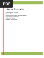Lista de exercicios 1