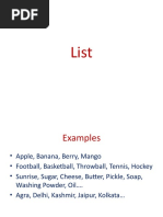 Lists