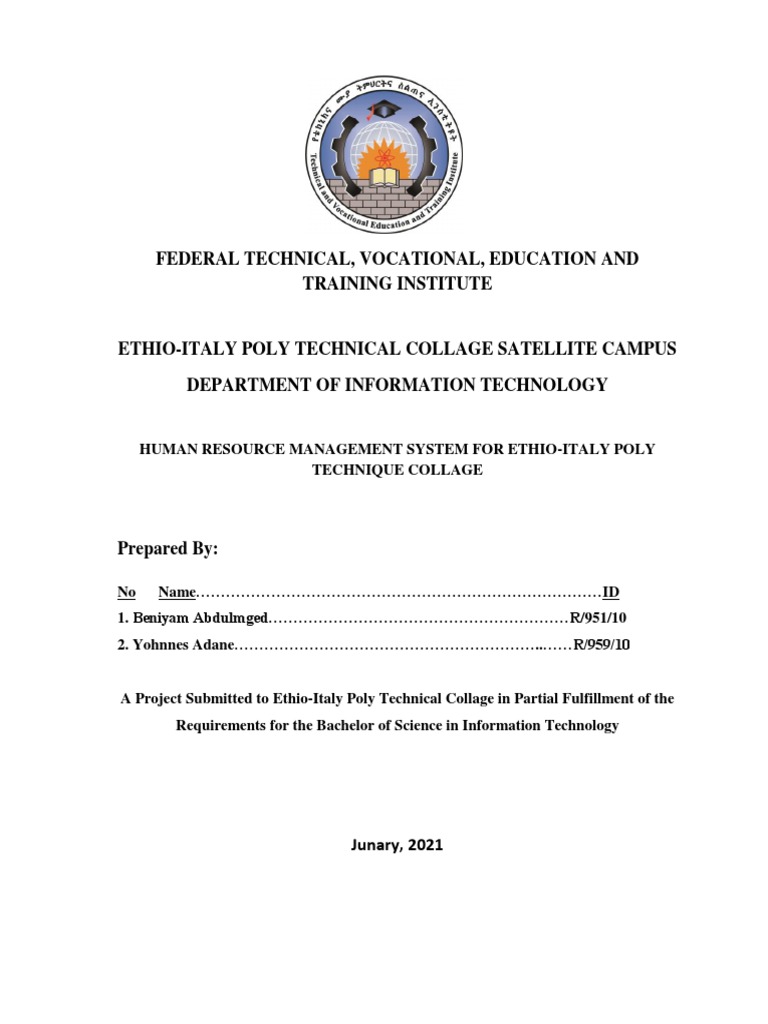 Human Resource Management System Project | PDF | Software Development ...
