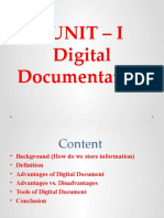 Unit - I Digital Documentation