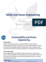 NASA and Green Engineering: Ted Biess January 18, 2012