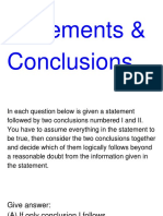 Statements & Conclusions