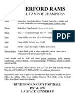 Rutherford Rams: Football Camp of Champions