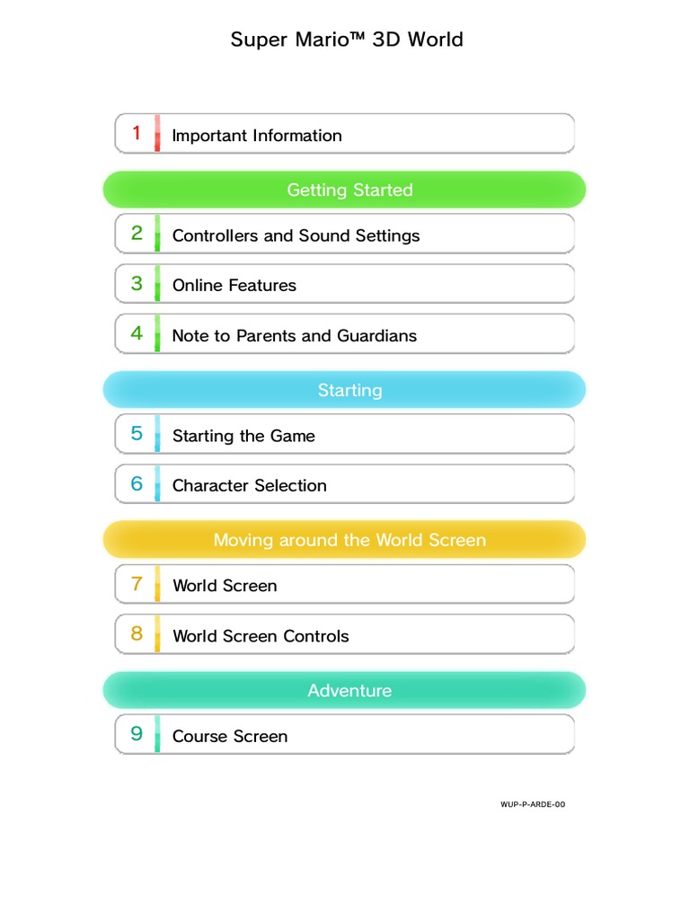 Manual WiiU Super - Mario - 3D World | PDF | Wii | Nintendo