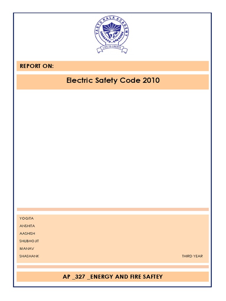 Report Electric Safety Code 2010 PDF Electrical Substation