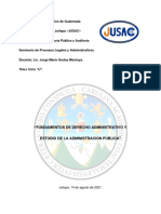 Fundamentos de Derecho Administrativo en Guatemala - Seminario de Proc Legales y Admin - Grupo Verde