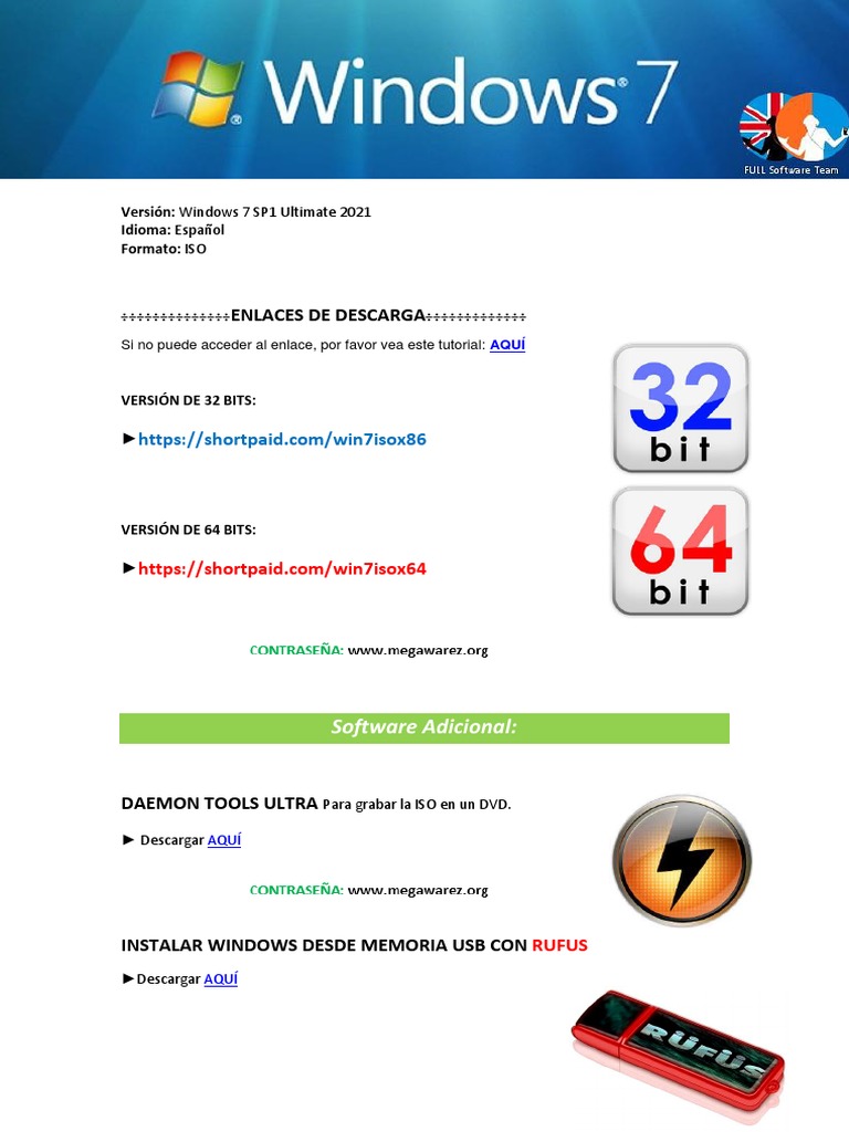 Descargar Windows 7 Ultimate 64 bits ISO | PDF | Informática