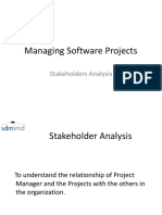 Managing Software Projects: Stakeholders Analysis