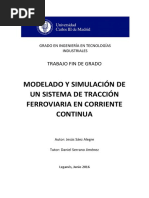 Modelado y simulacion de un sistema de traccion ferroviaria en corriente continua