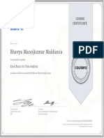 Bhavya Manojkumar Makhania: Excel Basics For Data Analysis