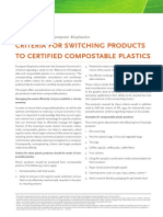 Criteria For Switching Products To Certified Compostable Plastics