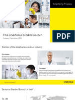 Company Presentation Sartorius Stedim Biotech Data