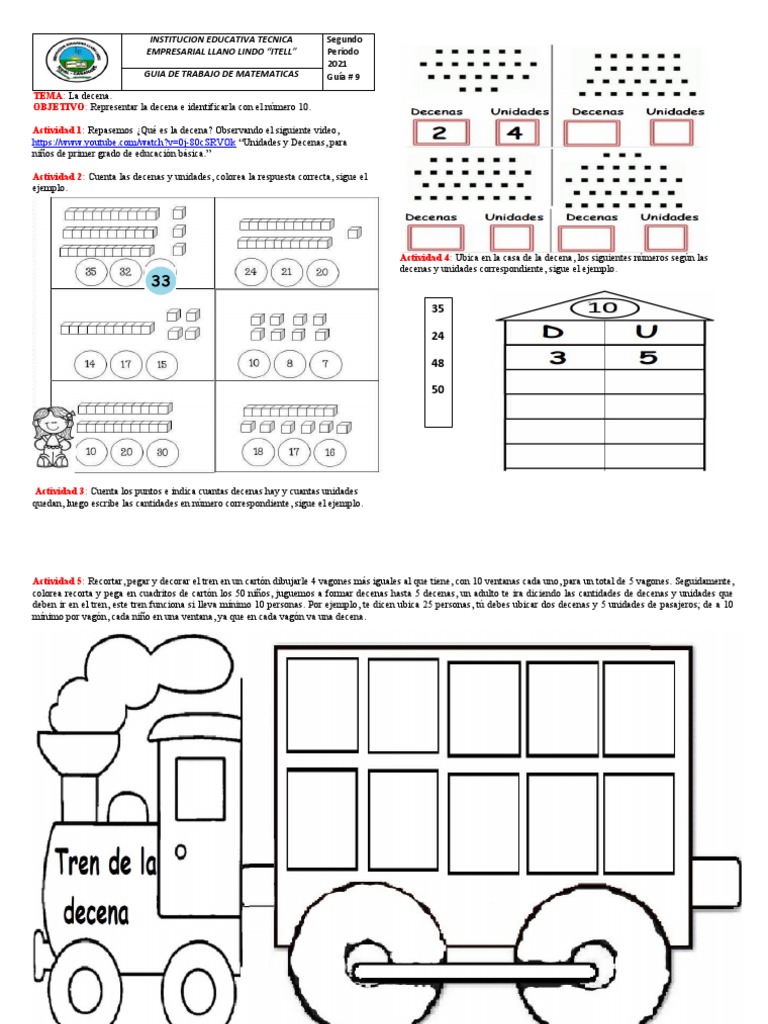 Guia 1 Matematicas La Decena | PDF | Cognición