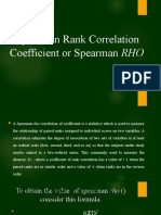 2a Spearman Rank Correlation Coefficient or Spearman RHO