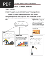 Lesson 15 - Simple Machines: Grade 9 - Science - Sussex College - Wennappuwa