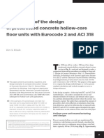 Comparison of The Design of Prestressed Concrete Hollow-Core Floor Units With Eurocode 2 and ACI 318