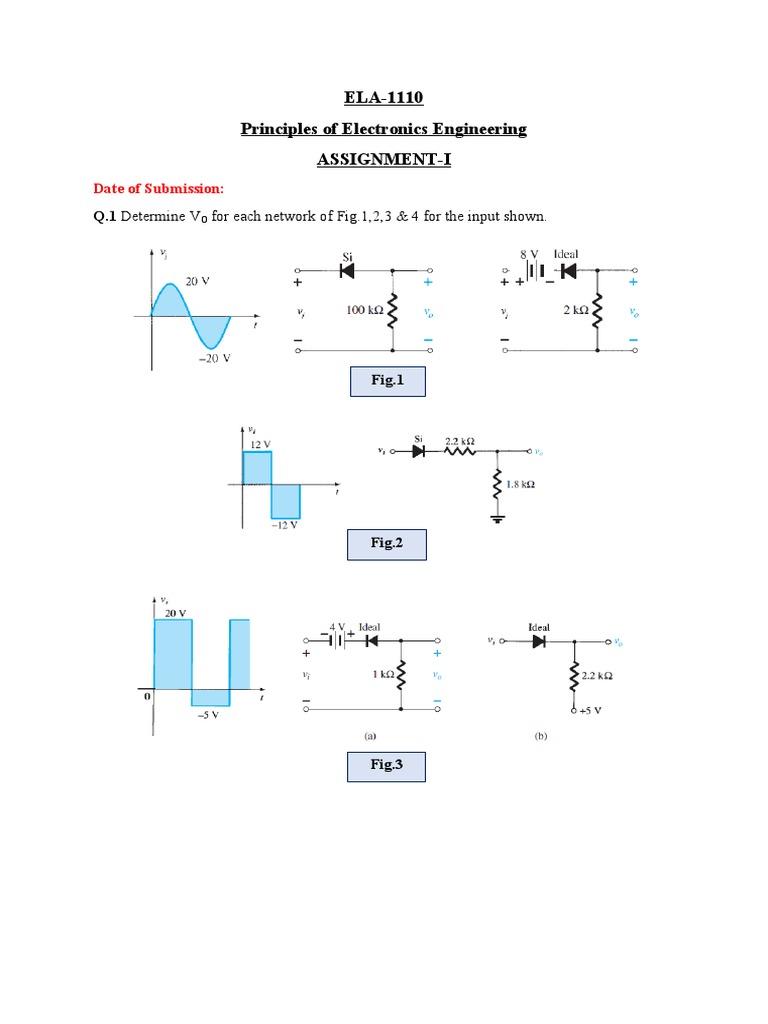 Electronics Engineering Assignment 1110 | PDF