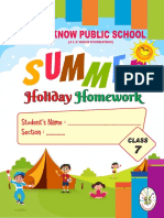 Holiday Homework Class-VII