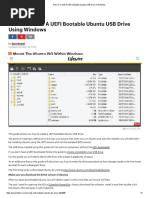 How To Create A UEFI Bootable Ubuntu USB Drive in Windows