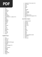 Complete A-Z Fruits and Vegetables List | PDF | Fruit | Vegetables